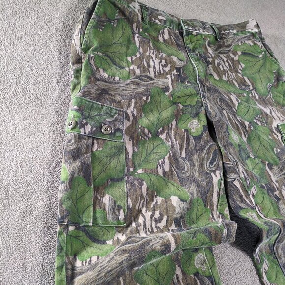 VTG 80s 90s Mossy Oak Camo Cargo Pants Mens XL Full Foliage Hunting Outdoor - Picture 7 of 13